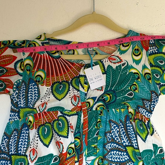 Sister & Me matching tropical print Cover ups Tops size xsmall & Large - Picture 8 of 12
